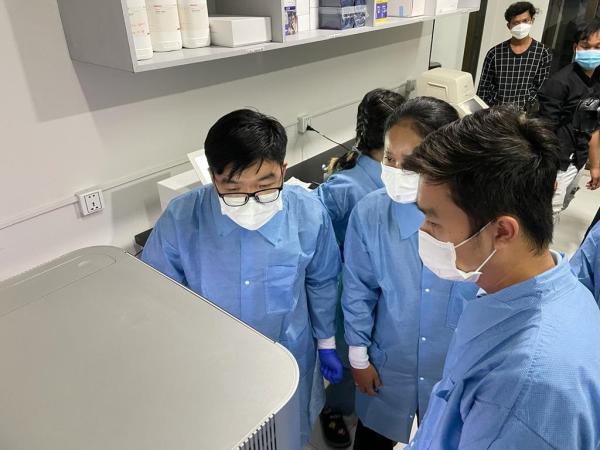 Members of the ICER Cambodia team at work